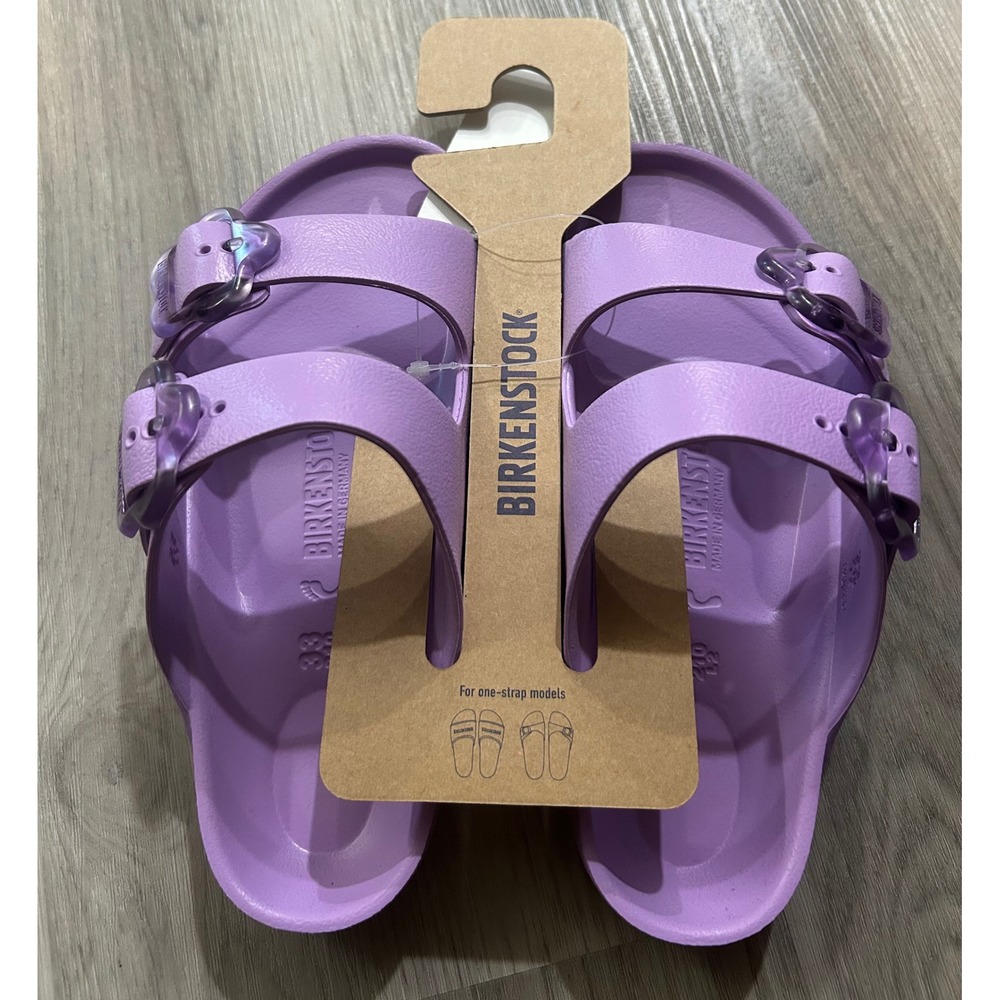 Birkenstock Kids Arizona EVA Flower Buckle Sandals 34 Purple 2.5 nwt